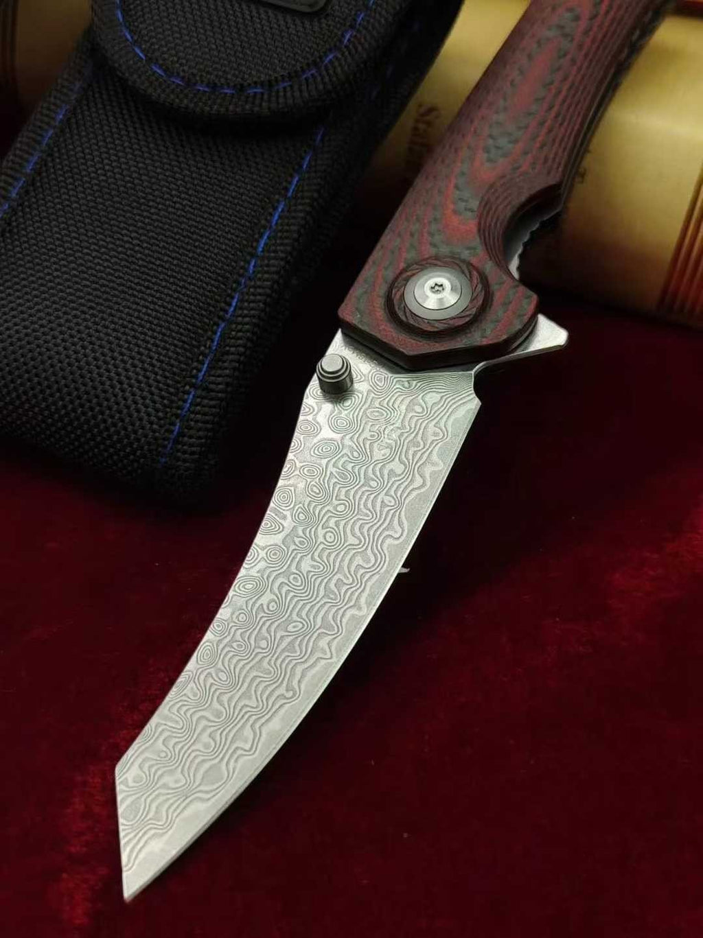 8.5'' New Folding Knife 9Cr18Markov Blade G10 Handle Outdoor PocketKnife VTF202