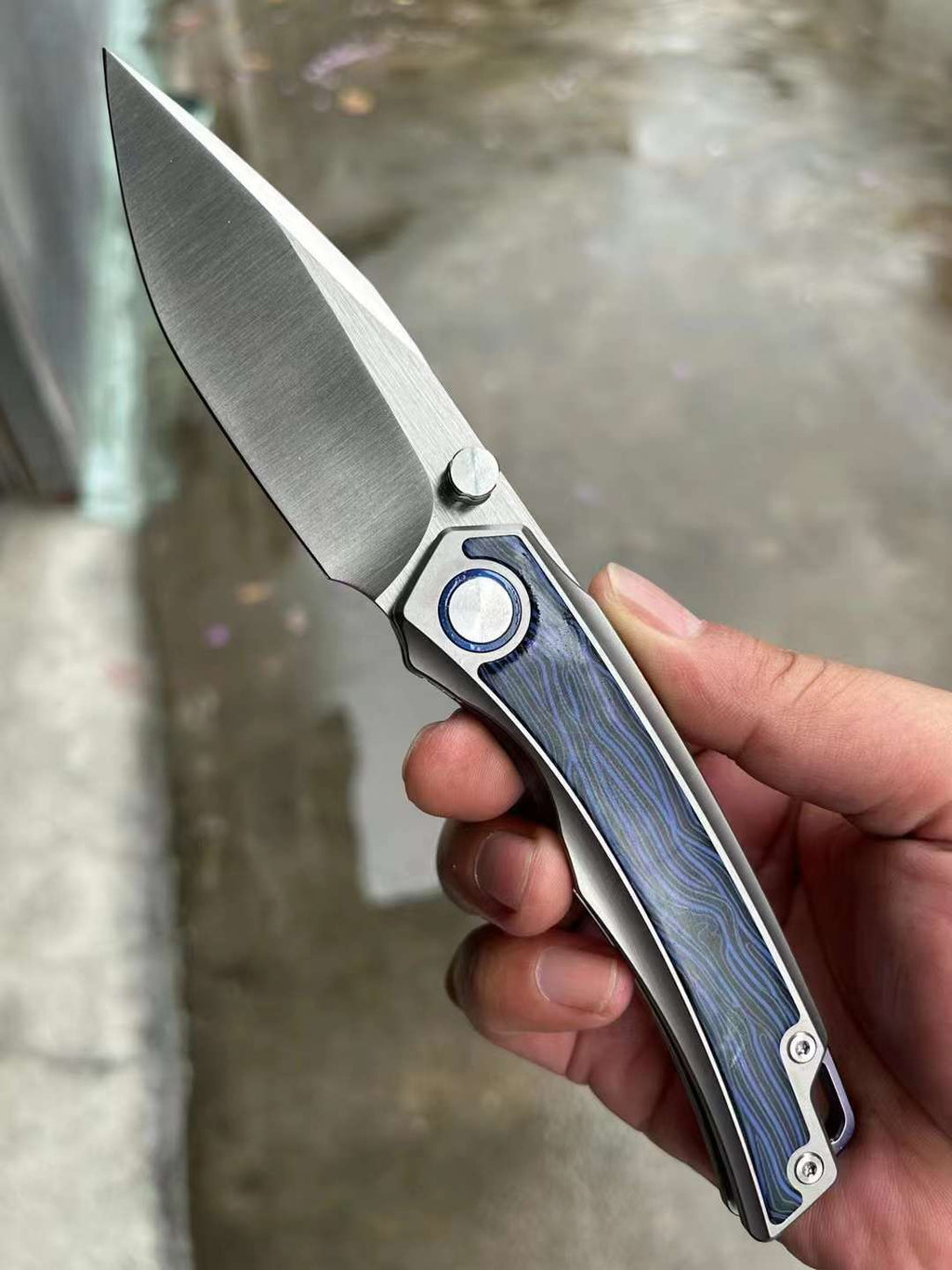 8.5'' New Folding Knife M390 Blade Full T4C Titanium Handle Pocket Camping Utility Outdoor Knife VTF26