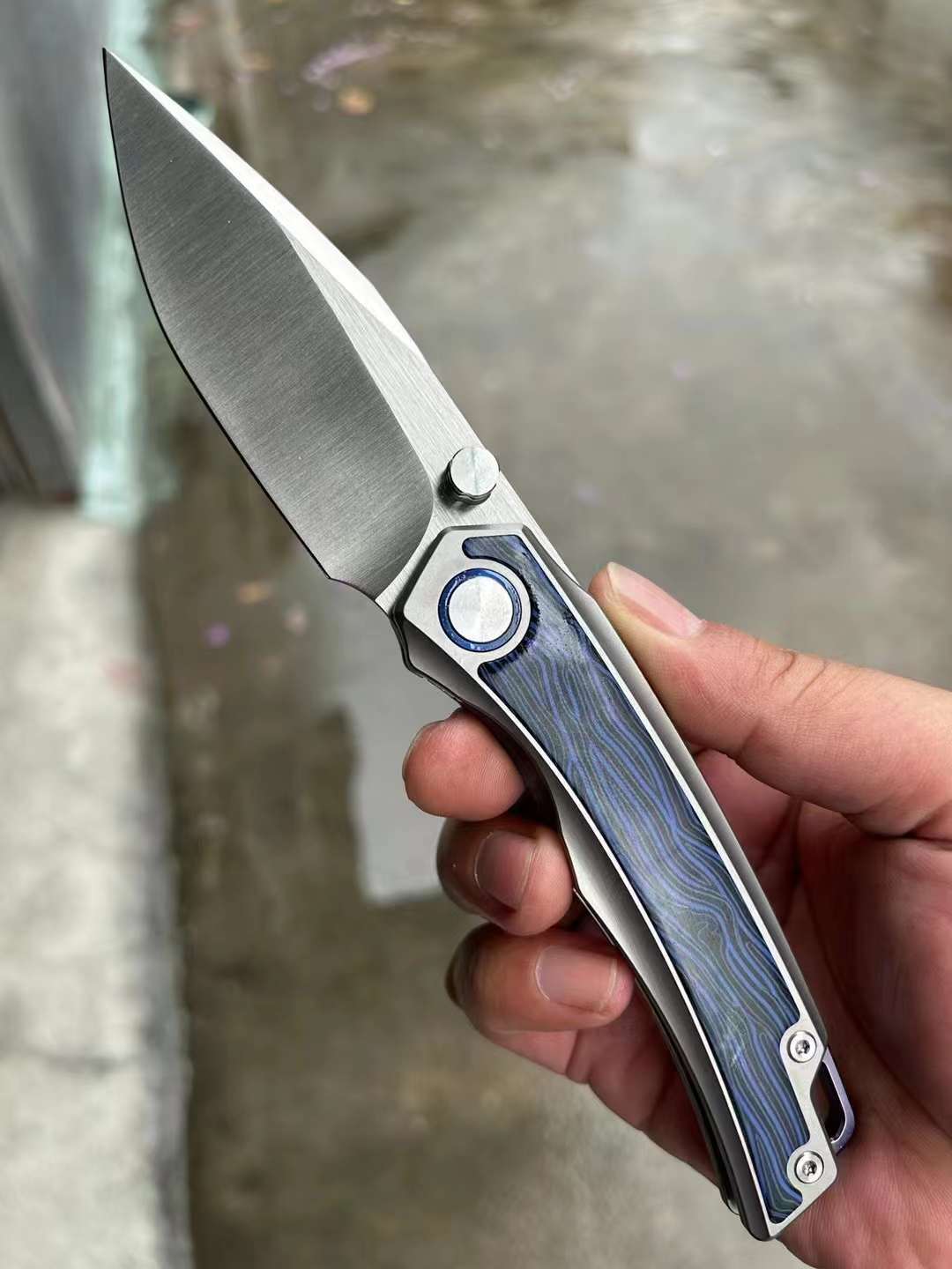 8.5'' New Folding Knife M390 Blade Full T4C Titanium Handle Pocket Camping Utility Outdoor Knife VTF26