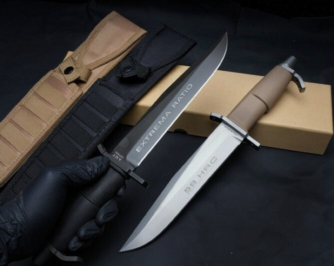New Collection N690 Steel Fixed Blade FORPRENE Handle Camping OutdoorKnife VTH98