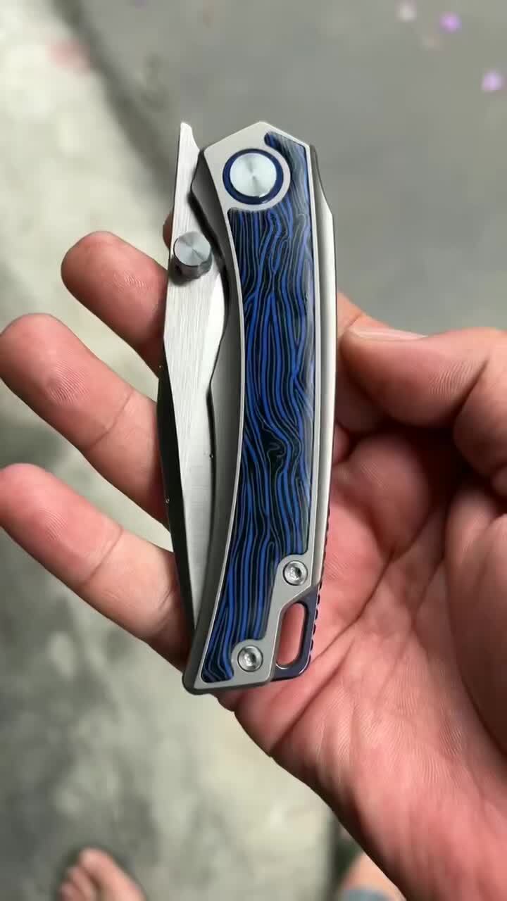 8.5'' New Folding Knife M390 Blade Full T4C Titanium Handle Pocket Camping Utility Outdoor Knife VTF26