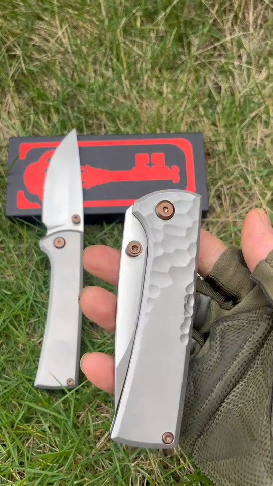 8'' New FoldingKnife M390 Blade Full T4C Titanium Handle Pocket Camping Outdoor Utility Knife VTF95N