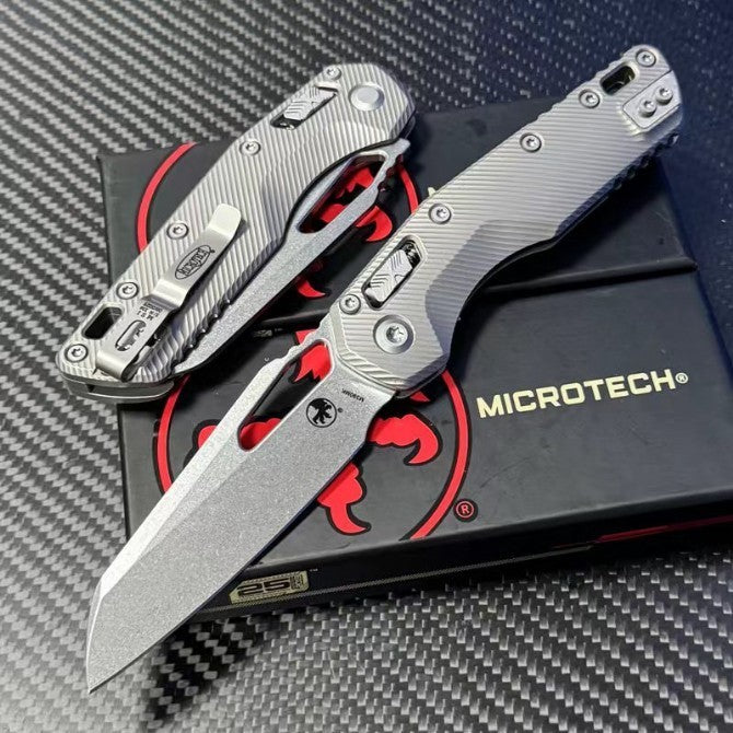 New Stone Wash M390 Steel Blade Full T4C Titanium Handle Pocket Utility Survival Folding Knife VTF66T