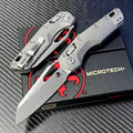 New Stone Wash M390 Steel Blade Full T4C Titanium Handle Pocket Utility Survival Folding Knife VTF66T