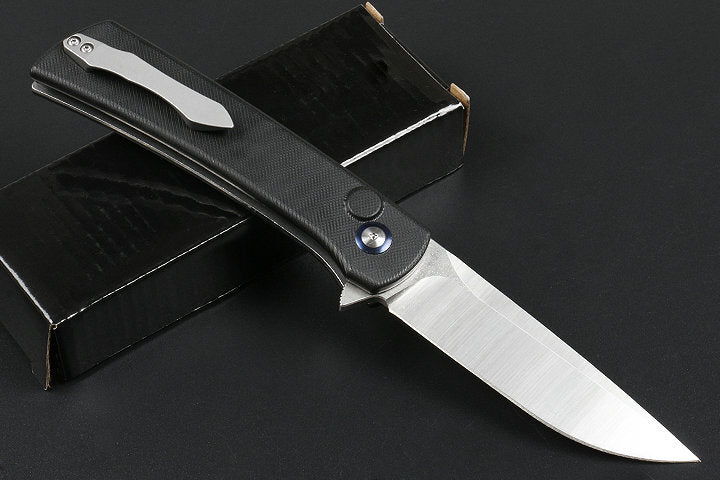 9'' New Fast Opening CNC D2 Blade G10 Handle Survival Pocket Folding Tools DF46