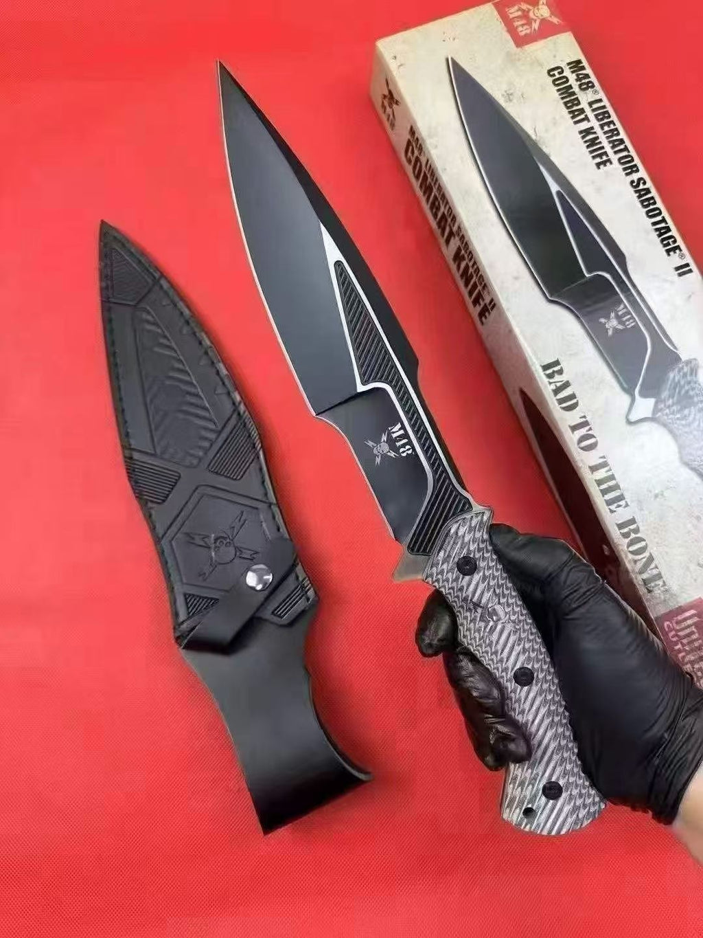 New CNC 7Cr13Mov Steels Fiber Glass handle Collection Outdoor Utility Knife M48