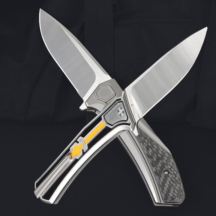8'' New VG10 Blade Full T4C Titanium Handle Pocket Camping Outdoor Utility Folding Knife VTF18