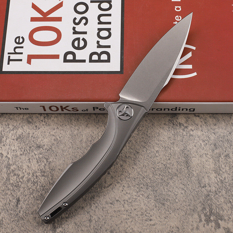 New Fast Opening M390 Steel Blade Full T4C Titanium Handle  Pocket Camping Utility Folding Knife VTF160