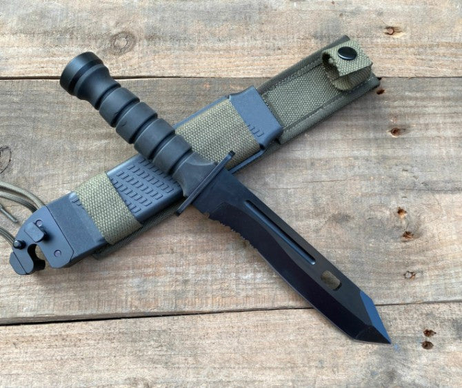 12'' New 440C Blade Nylon Fiber Glass Handle Camping Outdoor Utility KnifeVTH66