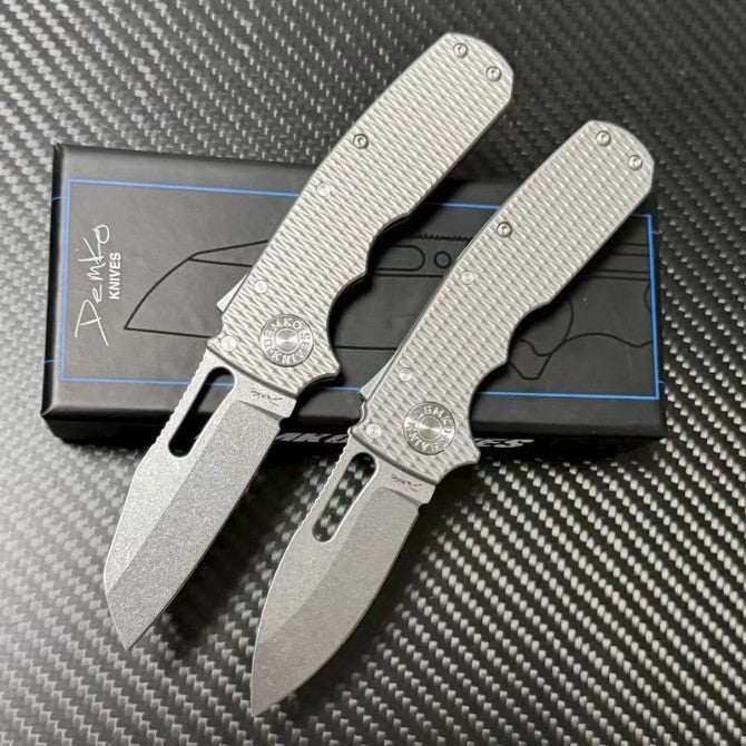 7'' New S35VN Blade Full T4C Titanium Handle Folding Camping Utility Pocket Knife VTF83T