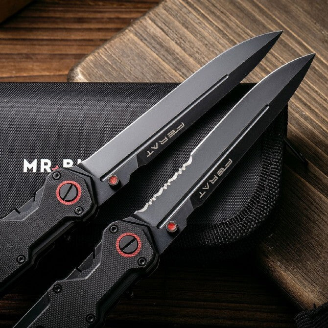 9.5''New Manual Folding Knife D2 Blade G10 Handle Outdoor Pocket Knife VTF87