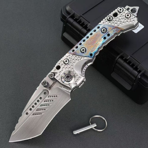 10"New CNC Large Z-Wear Steel Blade T4C Handle Outdoor Folding Knife VTF24