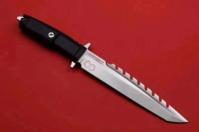 New N690 Steel Fixed Blade Forprene Handle Camping Outdoor Tool Knife VTH10