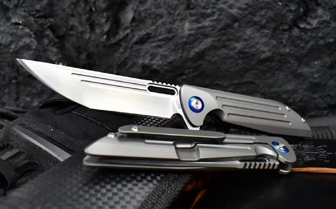 8'' New CNC M390 BladeFull T4C Titanium Handle  Folding Utility Tool Knife VTF92