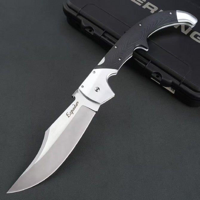 16" New Large S35VN Blade Survival Bowie G10 Handle BackLock Folding Knife VTF53