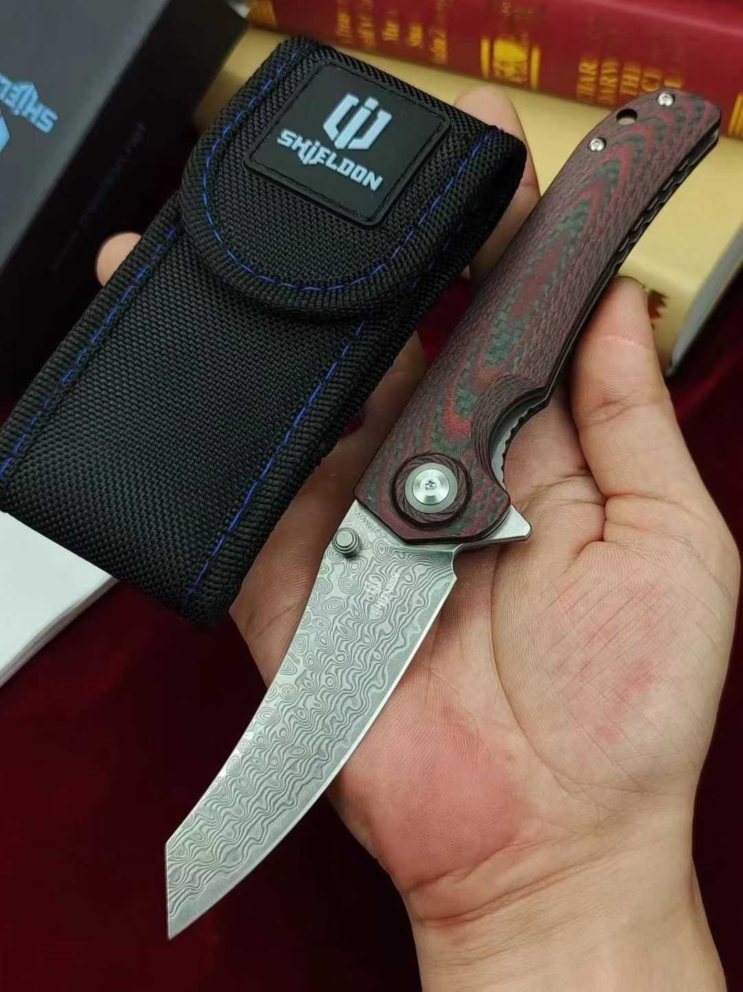 8.5'' New Folding Knife 9Cr18Markov Blade G10 Handle Outdoor PocketKnife VTF202
