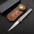 7'' New M390 Blade Full TC4 T4C Handle Camping Tool Folding Knife VTF179