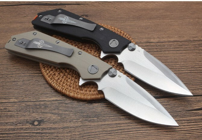 New Manual Folding Knife D2 Blade G10 Handle Pocket Camping Tool Knife DF160