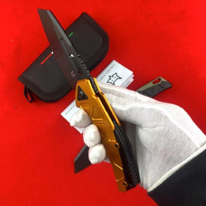 8'' New Fast Opening Magnacut Blade Aluminum Handle Camping Folding Knife VTF552