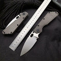 New CNC Stone Wash D2 Steel Blade Full T4C Titanium Handle Pocket Camping Utility Folding Knife DF186B