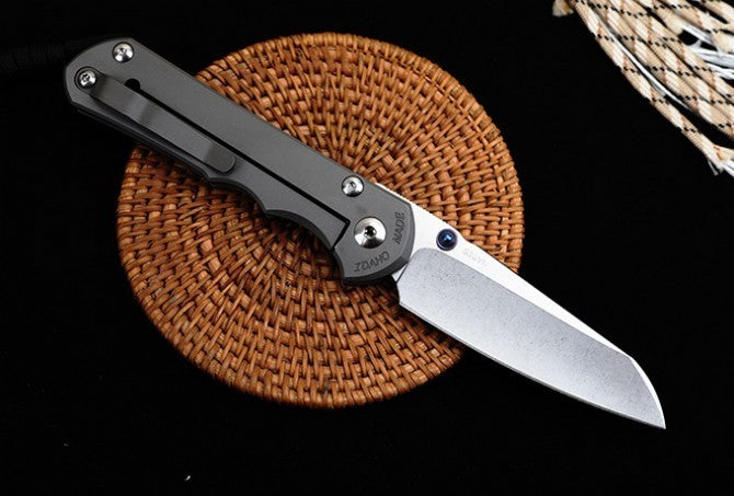 New CNC S35V Blade Sebenza 21 Style Full T4C Titanium Handle Pocket Camping Utility Folding Knife DF188