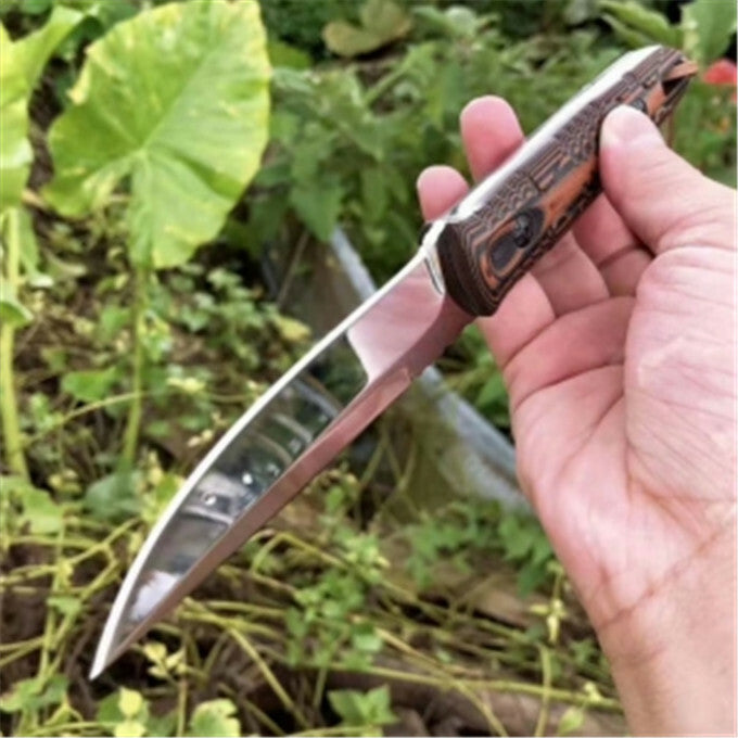 8''New D2 Steel Fixed Blade G10 Handle Camping Outdoor Tool Knife VTH192