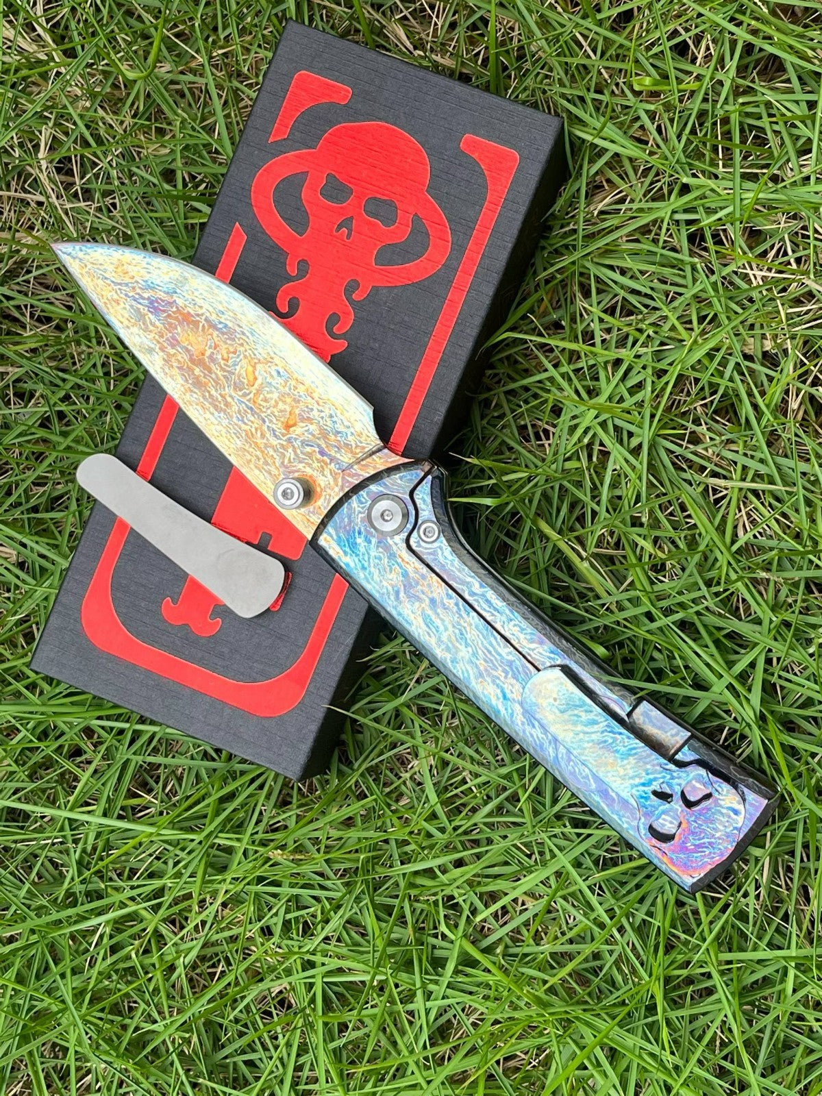 8'' New Folding Tool M390 Steels Blade Full T4C Titanium Handle  Camping PocketKnife VTF107S