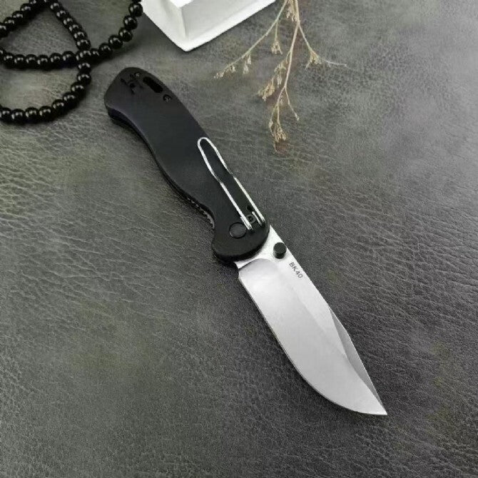 8.5''New 440C Blade Nylon Fiber Handle Camping Outdoor Folding Pocket Knife BK40