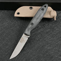 7'' New Stone Wash DC53 Fixed Blade Flax Handle camping Outdoor Tool Knife VTH54