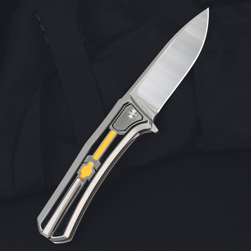 8'' New VG10 Blade Full T4C Titanium Handle Pocket Camping Outdoor Utility Folding Knife VTF18