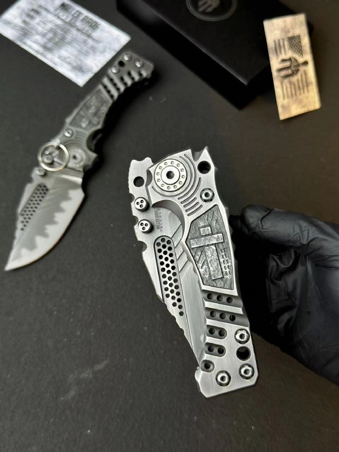 10" New CNC Z-Wear Steel Blade T4C Handle Camping Tool Folding Knife VTF161