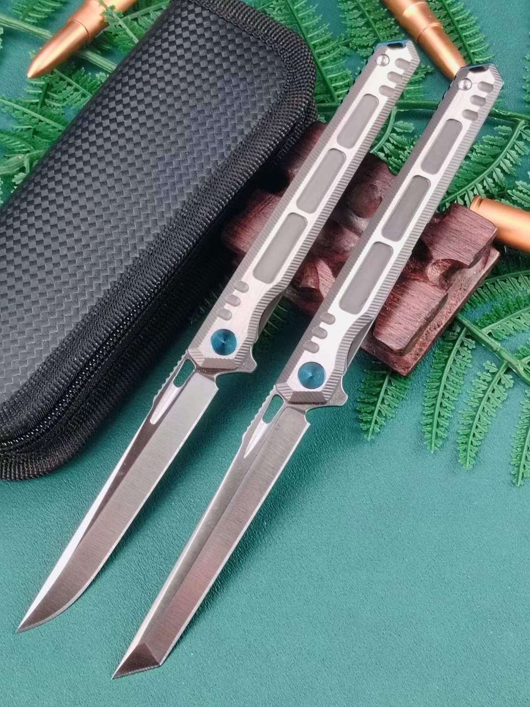 New M390 Blade Full T4C Titanium Handle Pocket Camping Utility Outdoor Collection Folding Knife VTF11