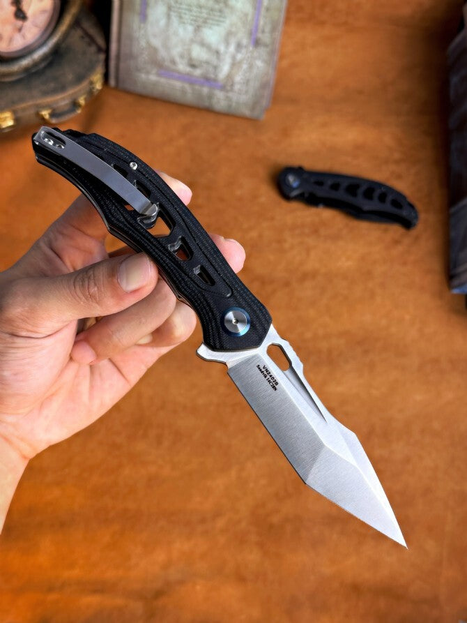8'' New FoldingKnife 14C28N Blade G10 Handle Outdoor EDC Knife VTF75