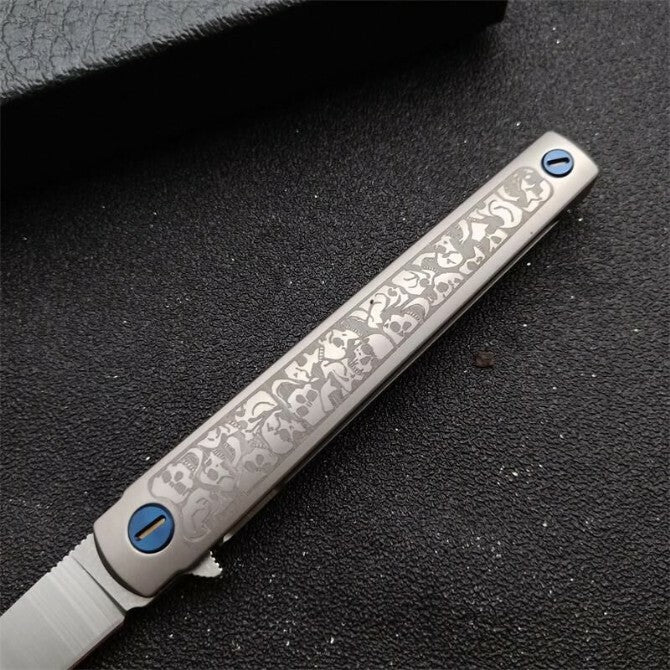 7'' New M390 Blade Full TC4 T4C Handle Camping Tool Folding Knife VTF179