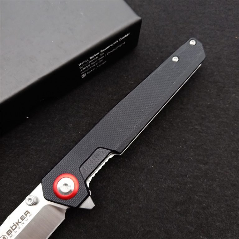8'' New CNC Fast Opening 440B Steel Blade G10 Handle Camping Folding Knife VTF27