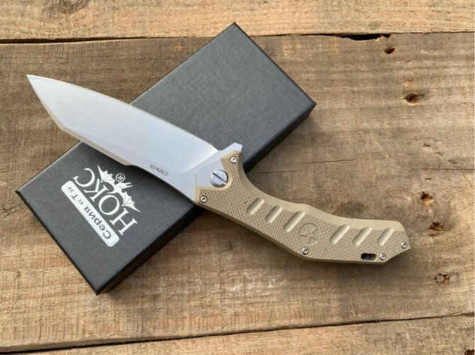 9"New Manual Folding Knife D2 Blade G10 Handle Outdoor Pocket Folding Knife DF54