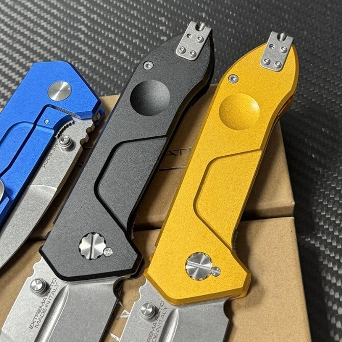 9.5'' New CNC Stone wash N690 Blade Aluminum Handle Survival Folding Knife VTF76