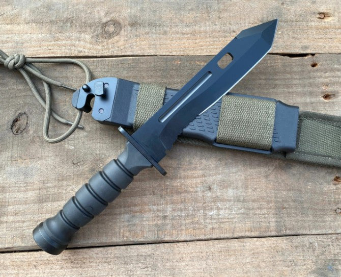 12'' New 440C Blade Nylon Fiber Glass Handle Camping Outdoor Utility KnifeVTH66