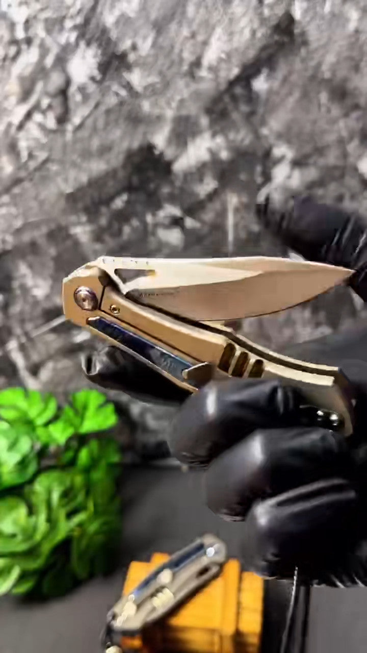 M390 Blade TC4 T4C Handle Collection Folding Outdoor Pocket Knife VTF111