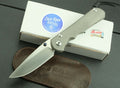 New CNC D2 Blade Sebenza 25 Style Full T4C Titanium Handle  Folding Knife DF16
