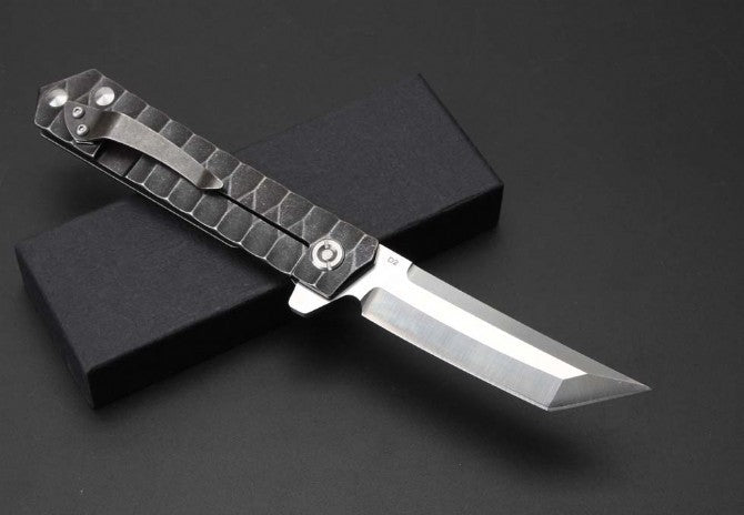 8'' New CNC D2 Blade Fast Opening Full Steel handle Pocket Folding Knife VTF51