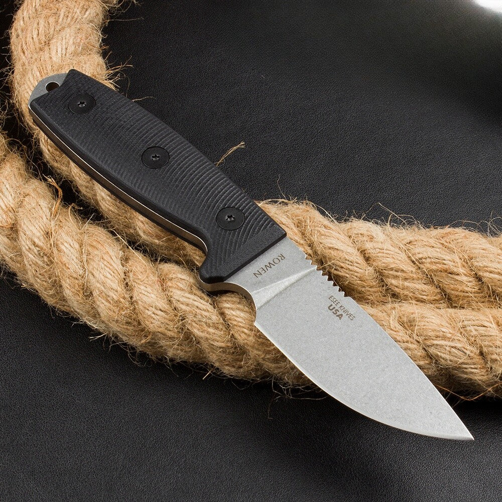 8''New CNC Stone Wash DC53 Blade G10 Handle Camping Outdoor Utility Knife VTH75