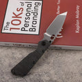 New StoneWash D2 steel Blade Full T4C Titanium Handle Pocket Camping Utility Outdoor Folding Knife DF31