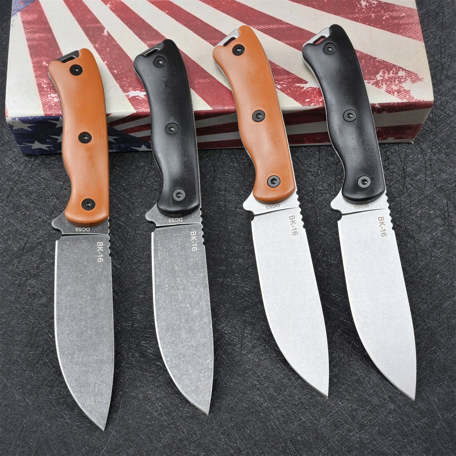9'' New CNC DC53 Blade Full Tang G10 Handle Camping Outdoor Tool Knife VTH13