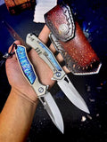 M390 Blade TC4 T4C Handle Collection Folding Outdoor Pocket Knife VTF111