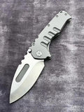 8.5''New CNC D2 Steel Blade Full T4C Titanium Handle  Pocket Camping Utility Outdoor Folding Knife VTF59T