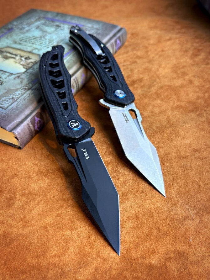 8'' New FoldingKnife 14C28N Blade G10 Handle Outdoor EDC Knife VTF75