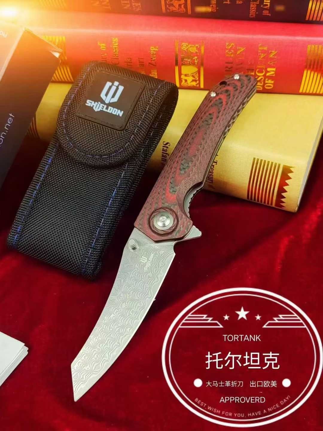 8.5'' New Folding Knife 9Cr18Markov Blade G10 Handle Outdoor PocketKnife VTF202