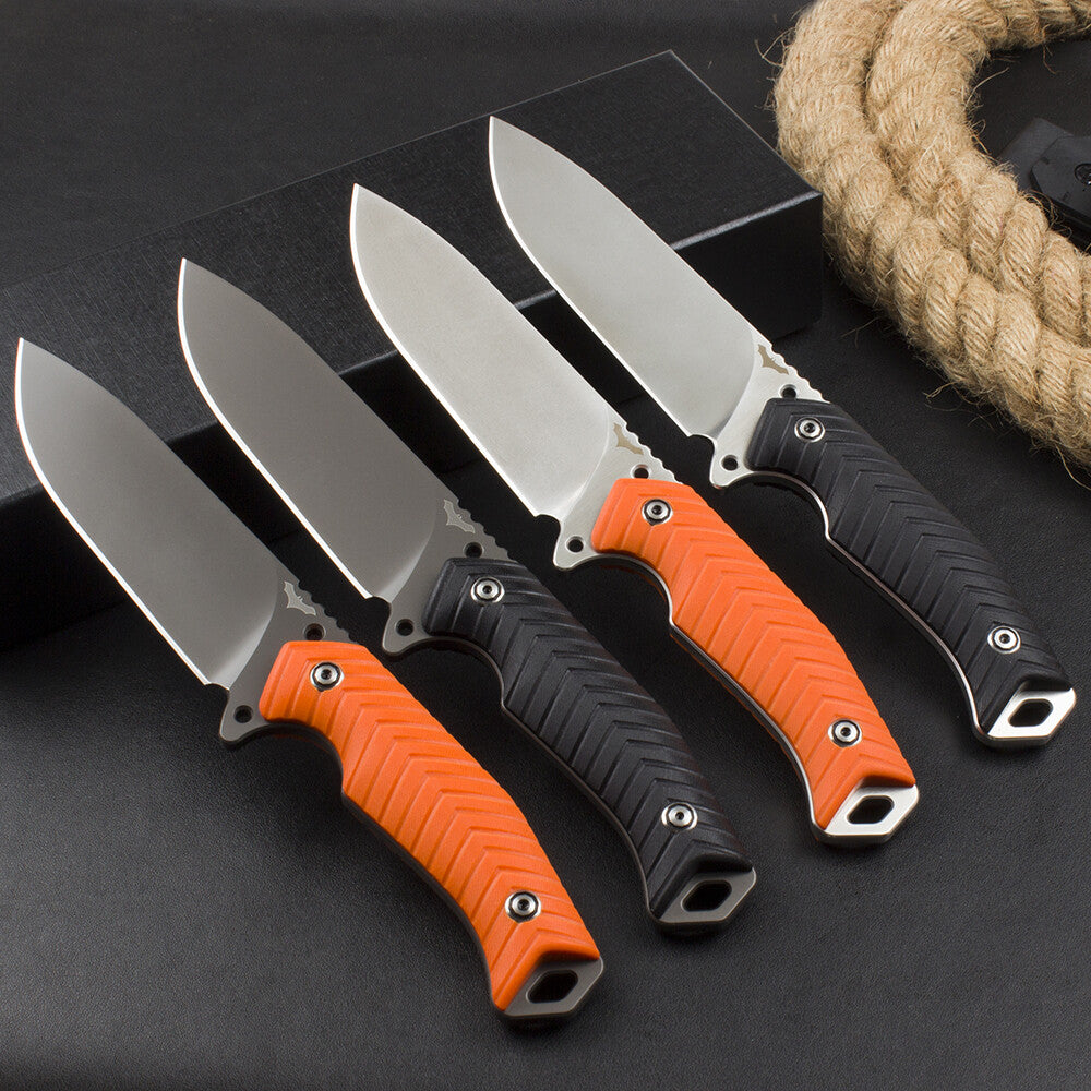 10'' New CNC DC53 Steel 5MM Blade G10 Handle Camping Outdoor Tool Knife VTH76