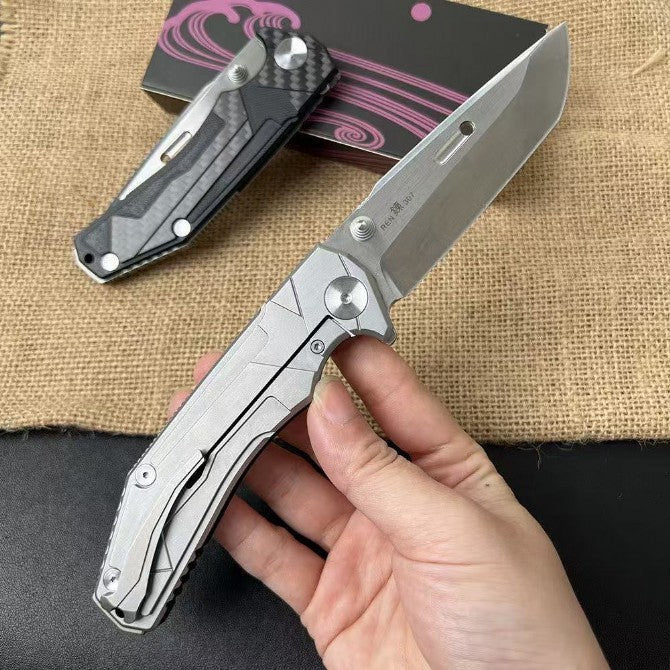 8'' New Fast Opening G10 Handle ZDP189 Steels Blade Pocket Folding Knife VTF109